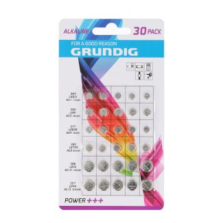 Knopfzellen Set GRUNDIG 30-teilig