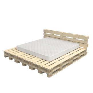 Palettenbett 240 x 240 cm Komplett-Set