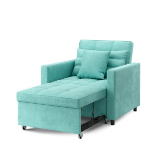 Sessel mit Schlaffunktion LINO türkis