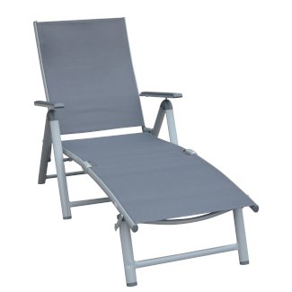 Liegestuhl HOUSTON grau